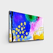 LG G2 83 inch OLED evo TV Gallery Edition with Self Lit OLED Pixels, Slightly-angled side view, OLED83G2PSA, thumbnail 4