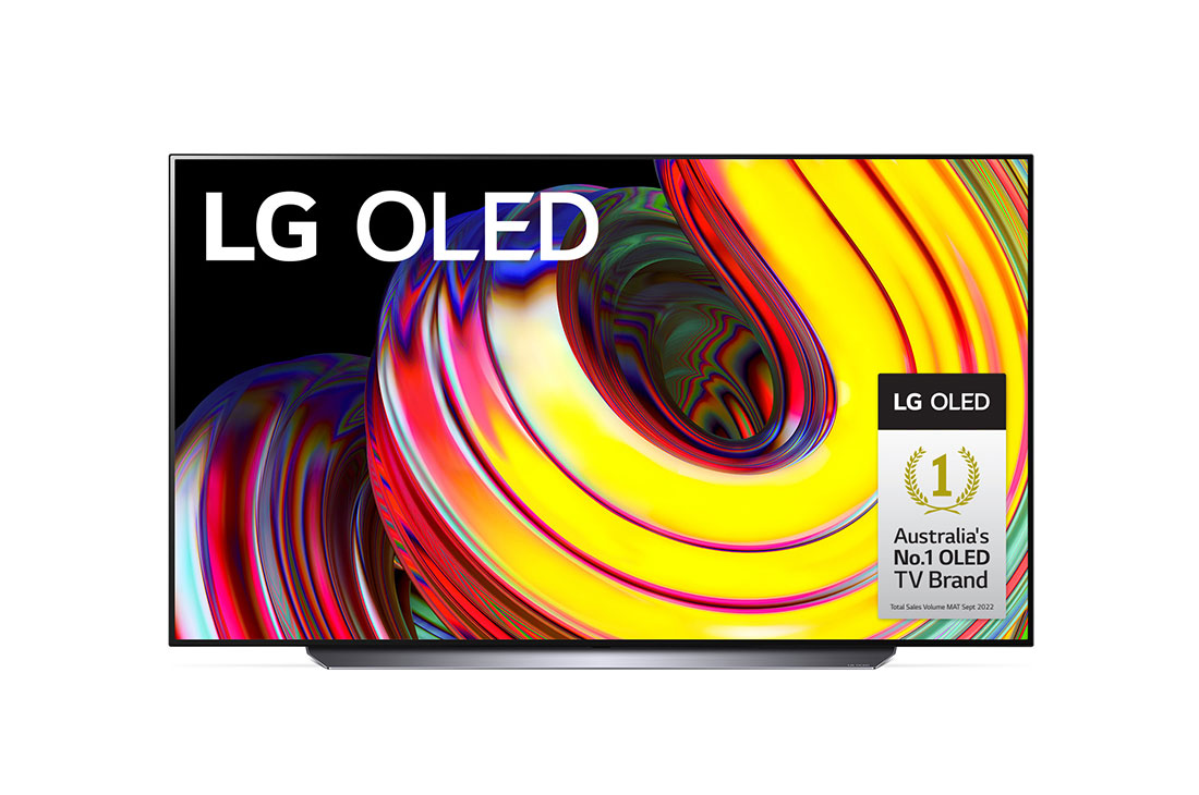 LG OLED TV CS 77 inch 4K Smart TV Self-Lit OLED Pixels, Front view , OLED77CSPSA