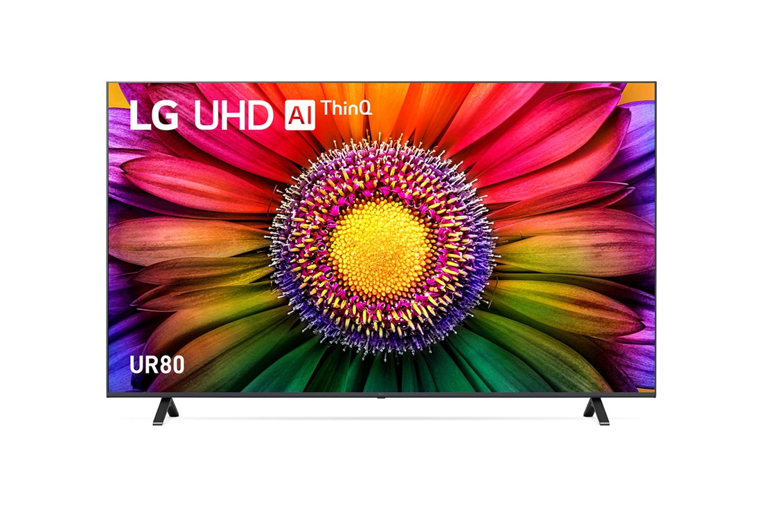 LG UHD TV UR80 86 inch 4K Smart TV with Al Sound Pro, A front view of the LG UHD TV, 86UR8050PSB