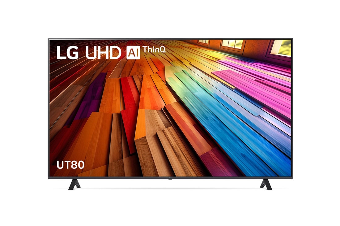 LG 75 Inch LG UHD UT80 4K Smart TV, Front view , 75UT8050PSB