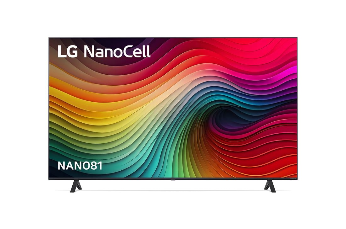 LG 55 Inch LG NanoCell NANO81 4K Smart TV, front view, 55NANO81TSA