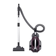 LG Kompressor™ Canister Vacuum , Front view of the vacuum cleaner body and the pipe standing side by side, KV-ULTRA, thumbnail 1