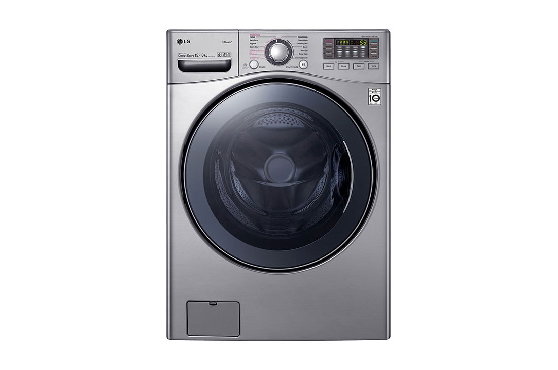LG 15kg/8kg Front Load Washer Dryer Combo with True Steam®, WDC1215HSVE