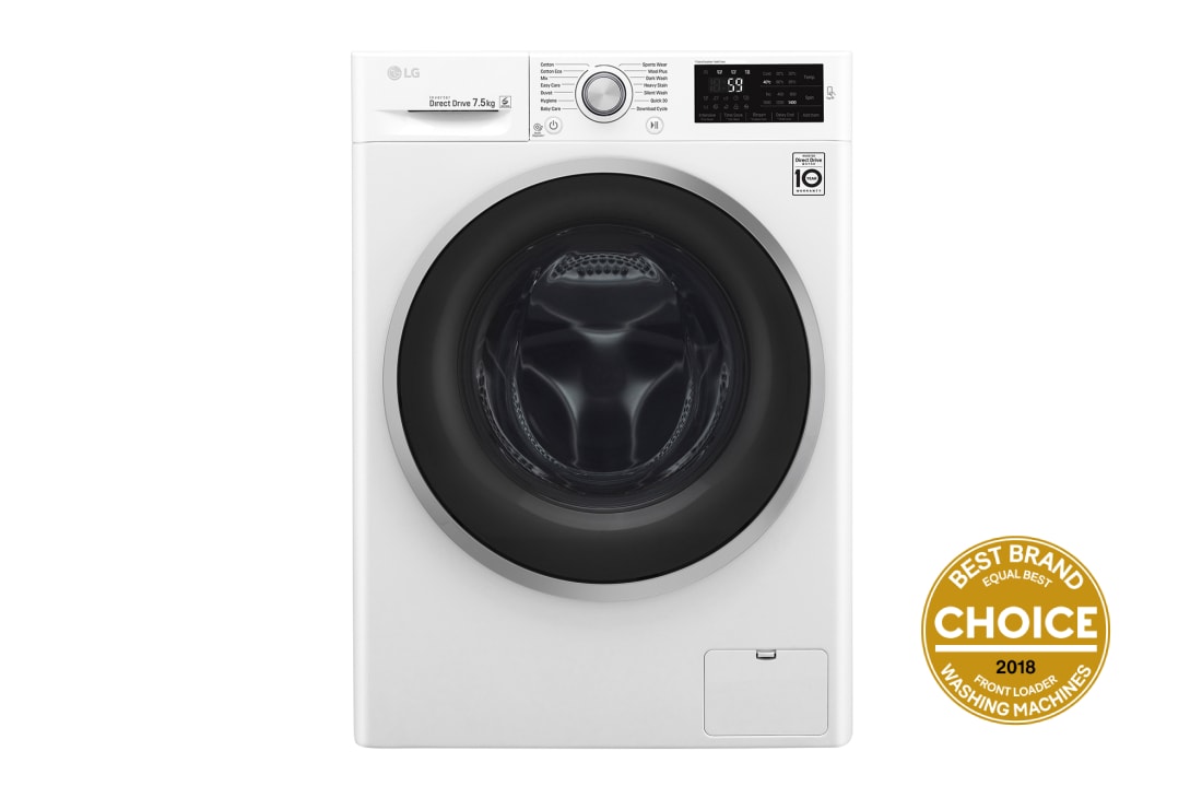 LG 7.5kg Front Loader Washing Machine with 6 Motion Direct Drive, WD1475NCW