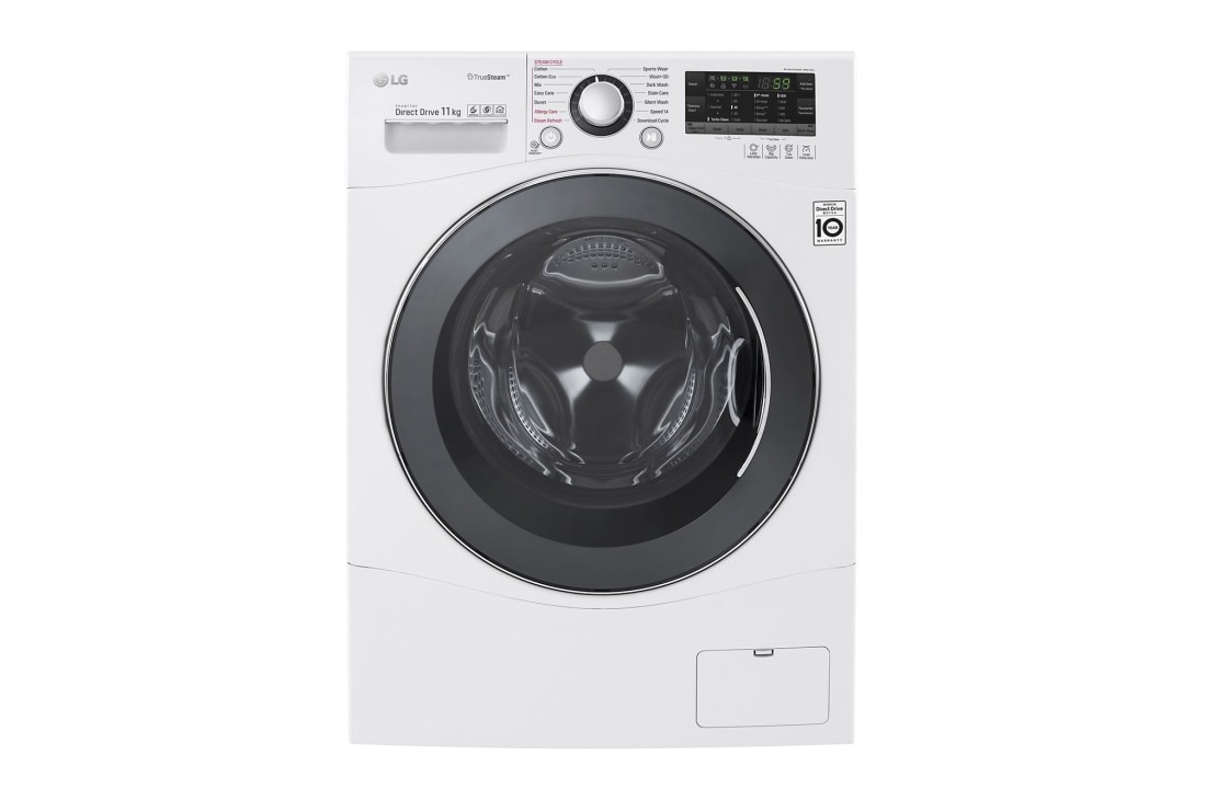 LG 11kg Front Loader Washing Machine  with True Steam®, WD1411SBW