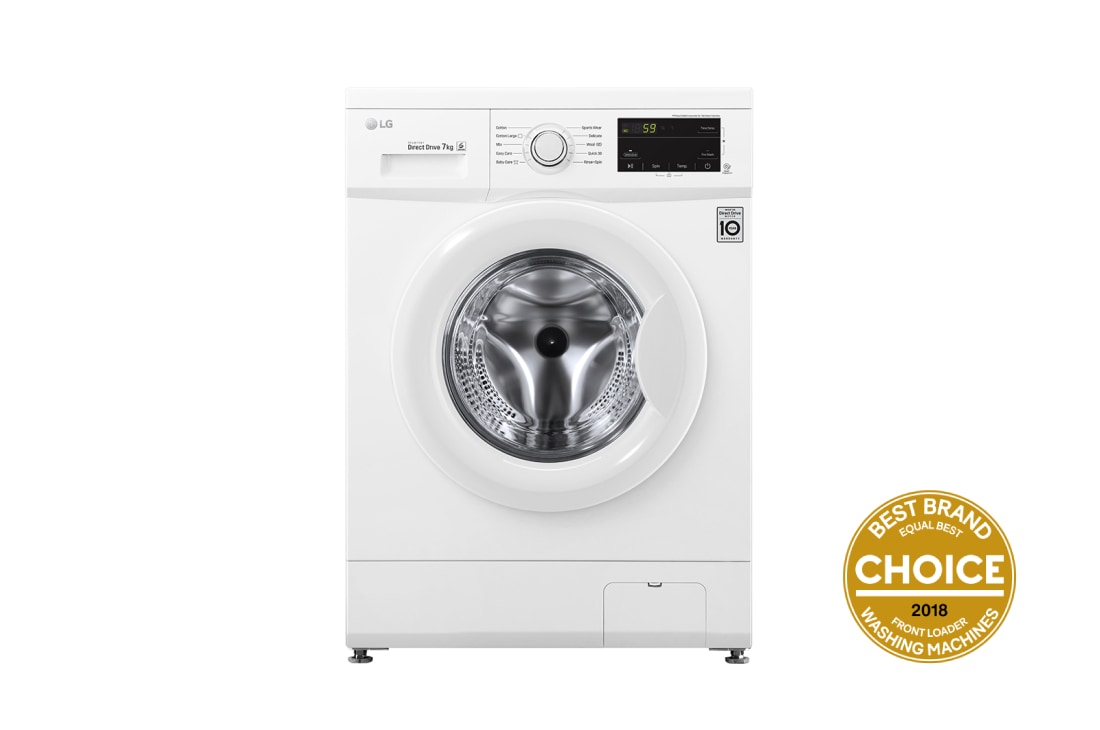 LG 7kg Front Loader Washing Machine, WD1207ND