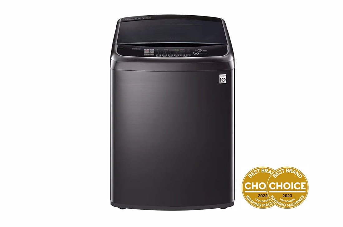 LG 14kg Top Load Washing Machine with TurboClean3D™, front view, WTG1434BHF