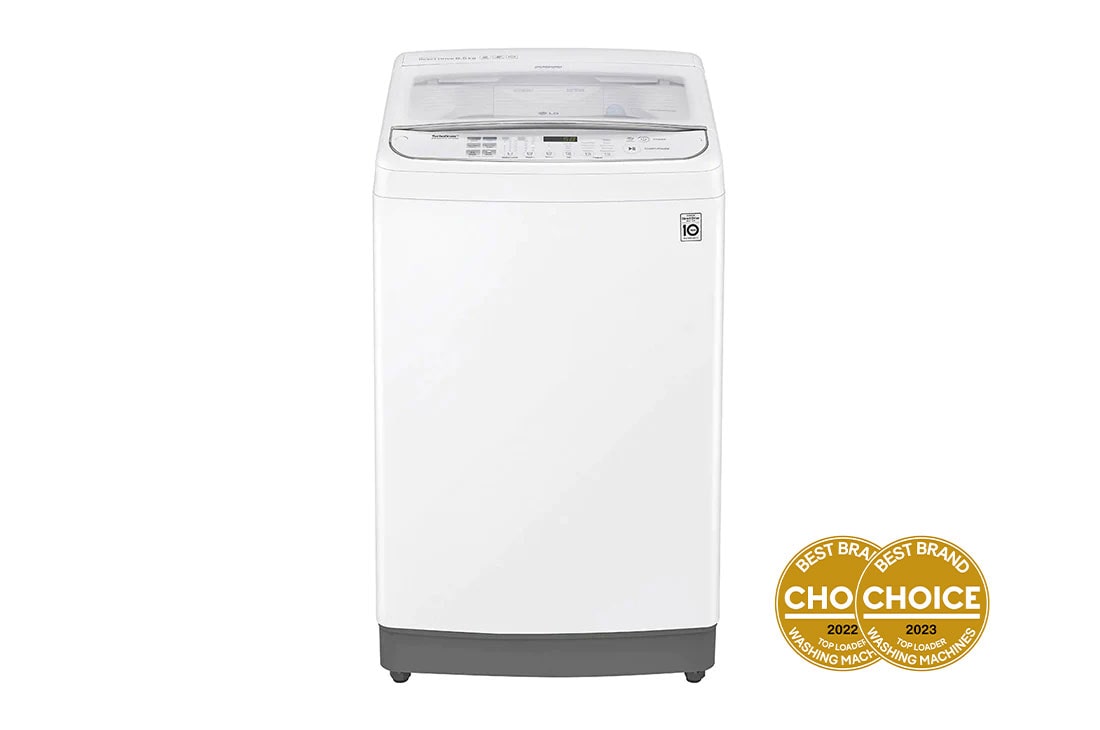 LG 6.5kg Top Load Washing Machine with TurboClean3D™, front view , WTG6534W
