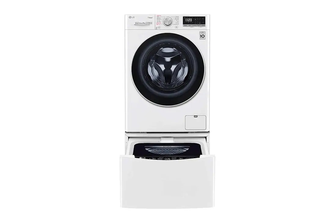 LG 10kg Total Washing Load TWINWash® System including LG MiniWasher, WV5-1408W-WTP20WY