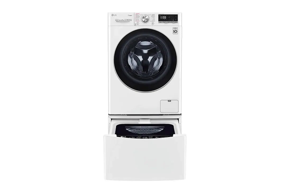LG 11kg Total Washing Load TWINWash® System including LG MiniWasher, WV7-1409W-WTP20WY
