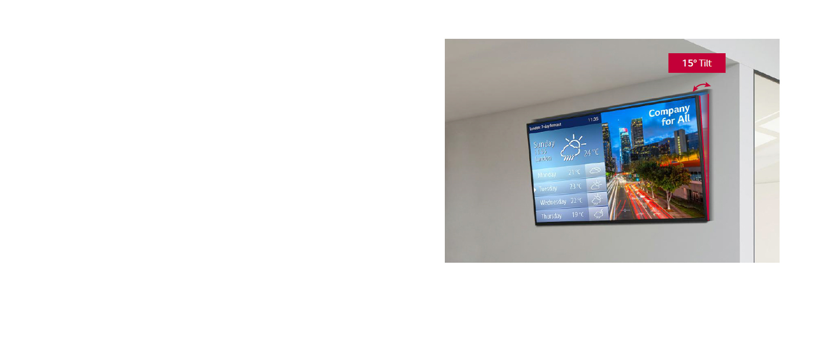 15° Tilting Installation1