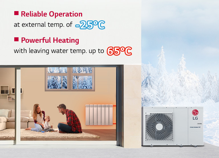 An image of a parent and a baby sitting in a warm living room with a radiator.