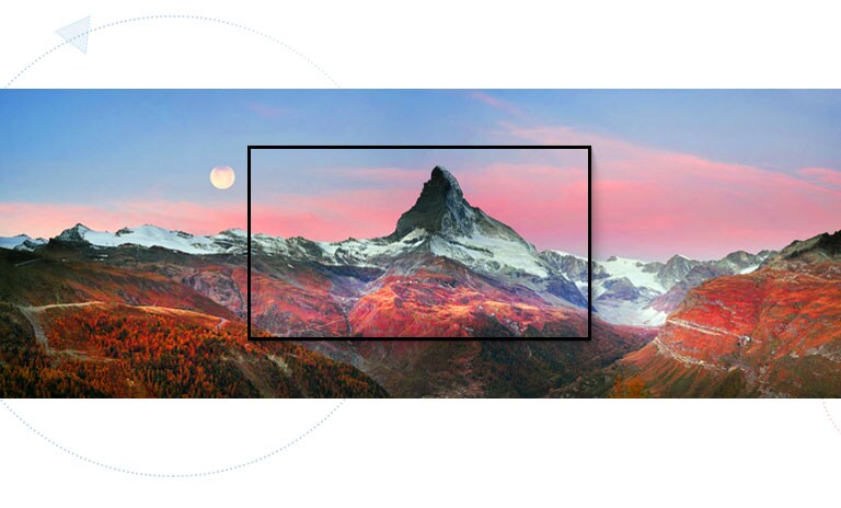 A frame capturing the scenery of a magnificent mountain(play the video)