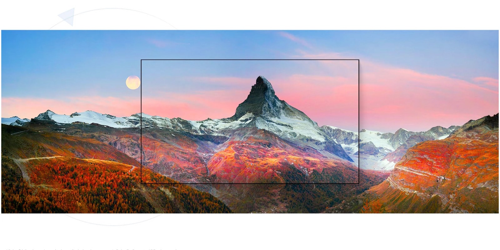 A frame capturing the scenery of a magnificent mountain(play the video)