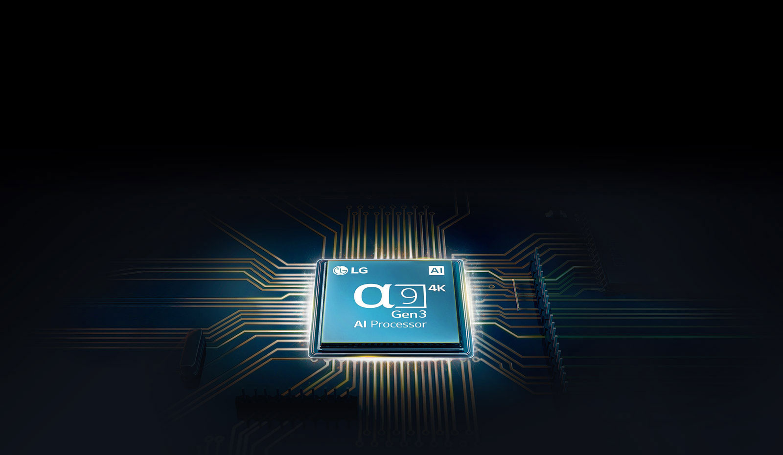 Alpha 9 chip mounted on a TV mainboard