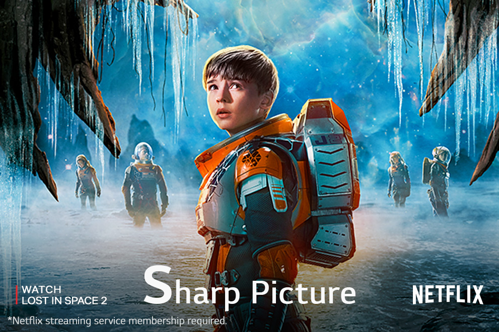 A scene from the Lost in Space 2, labeled "Sharp Picture"