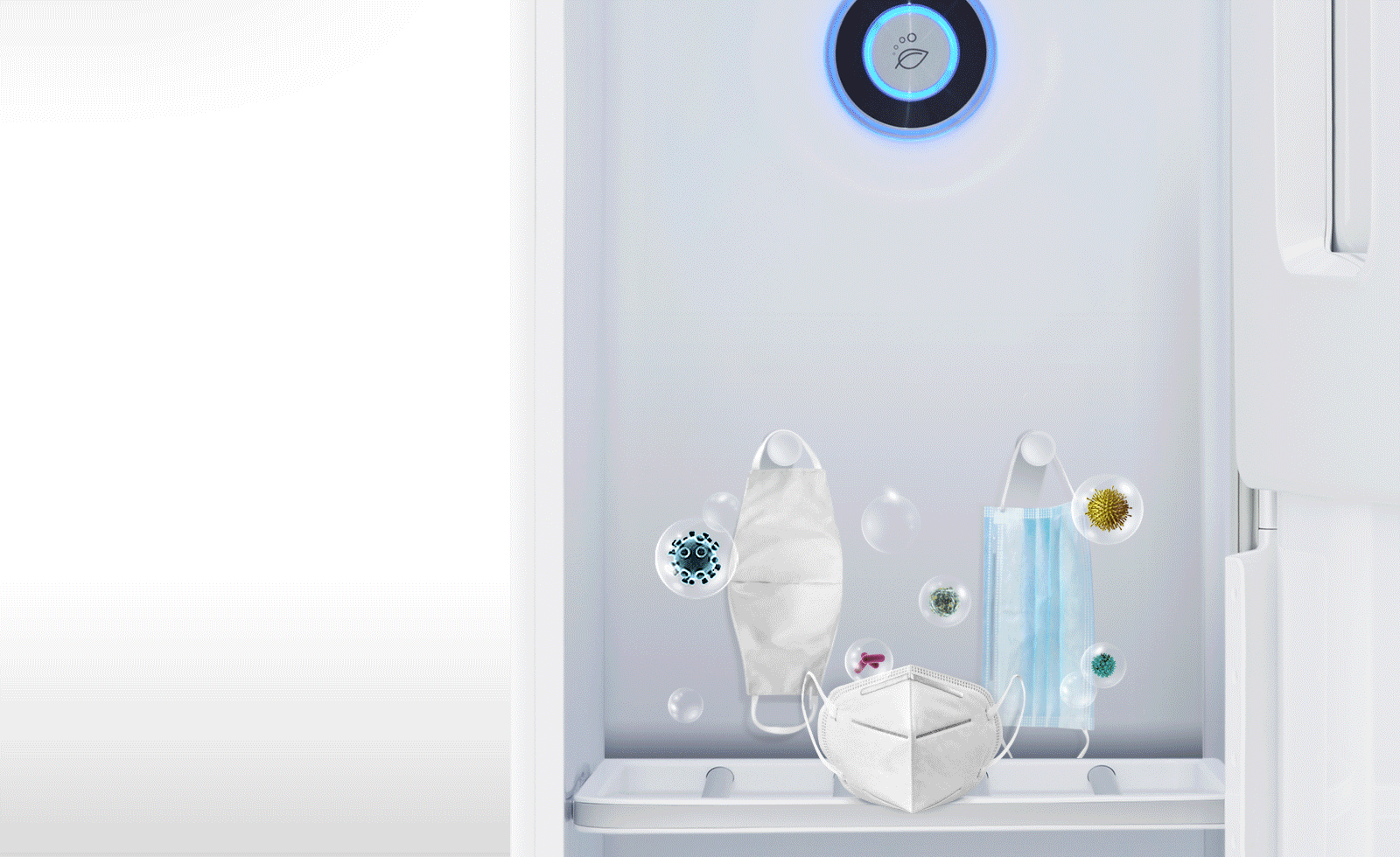 LG Styler reduces various viruses in clothes, doll, bag and cap. 