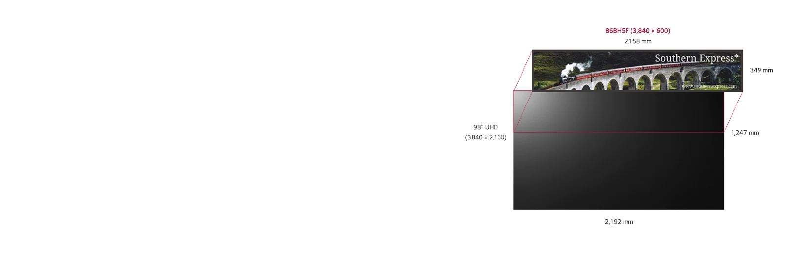 Ultra HD Resolution (3,840 x 600)