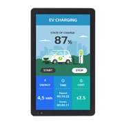 LG Outdoor Touch Open-frame Display  , Front view with infill image (Portrait), 22XF1TJ-B, thumbnail 2