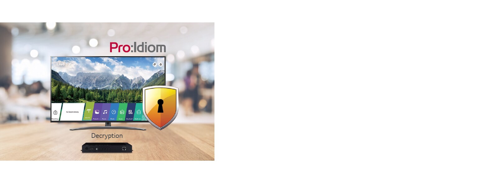 STB-6500 decrypts and unlocks access to premium content through embedded Pro:Idiom technology.