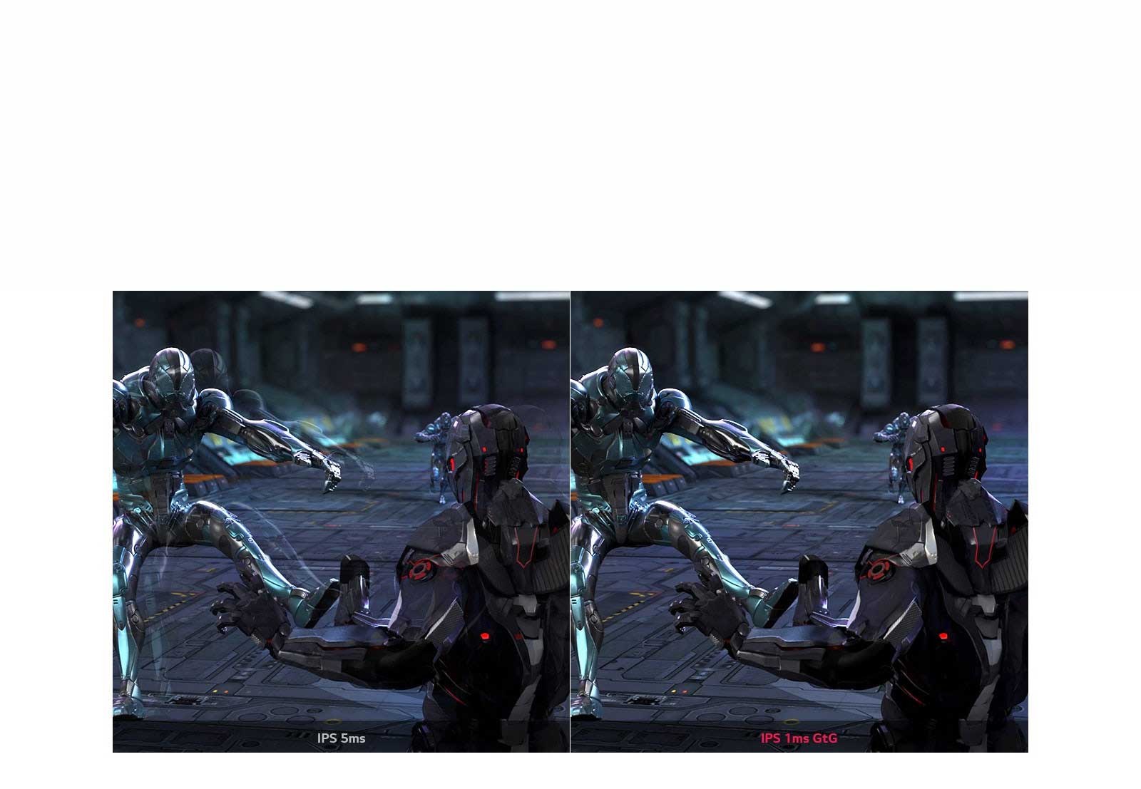 comparison of the afterimage with IPS 5ms and IPS 1ms