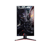 LG 27'' UHD 4K UltraGear™ Nano IPS 1ms (GtG) Gaming Monitor with VESA DSC, front view with the display rotated 90 degrees, 27GN950-B, thumbnail 13
