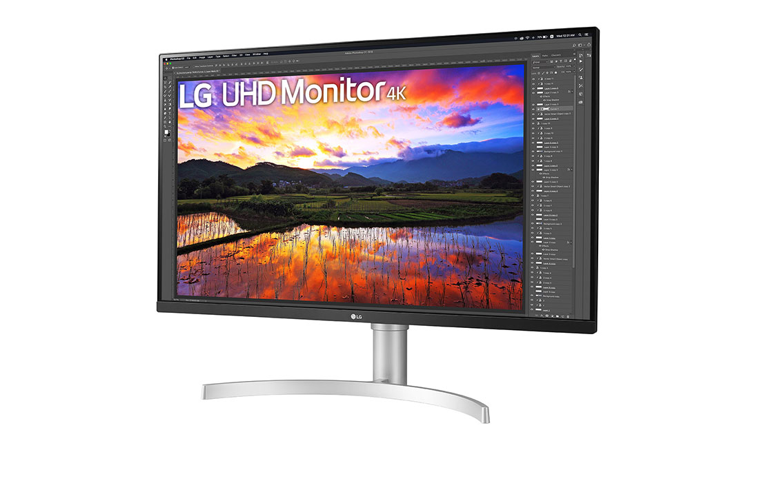 LG 31.5'' UHD 4K (3840x2160) HDR IPS Monitor,  -15 degree side view, 32UN650-W, thumbnail 2