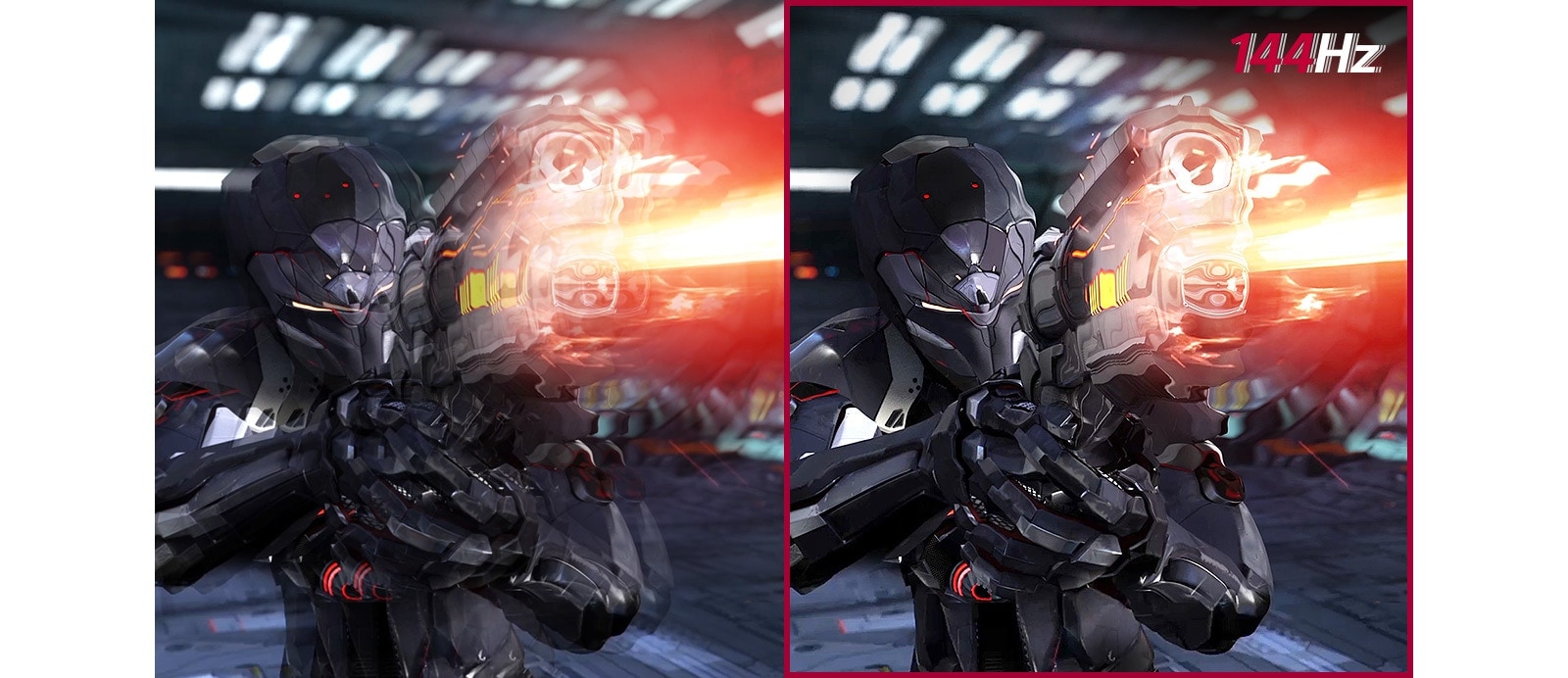 smooth motion for gaming with 144hz refresh rate in comparison to 60hz refresh rate 