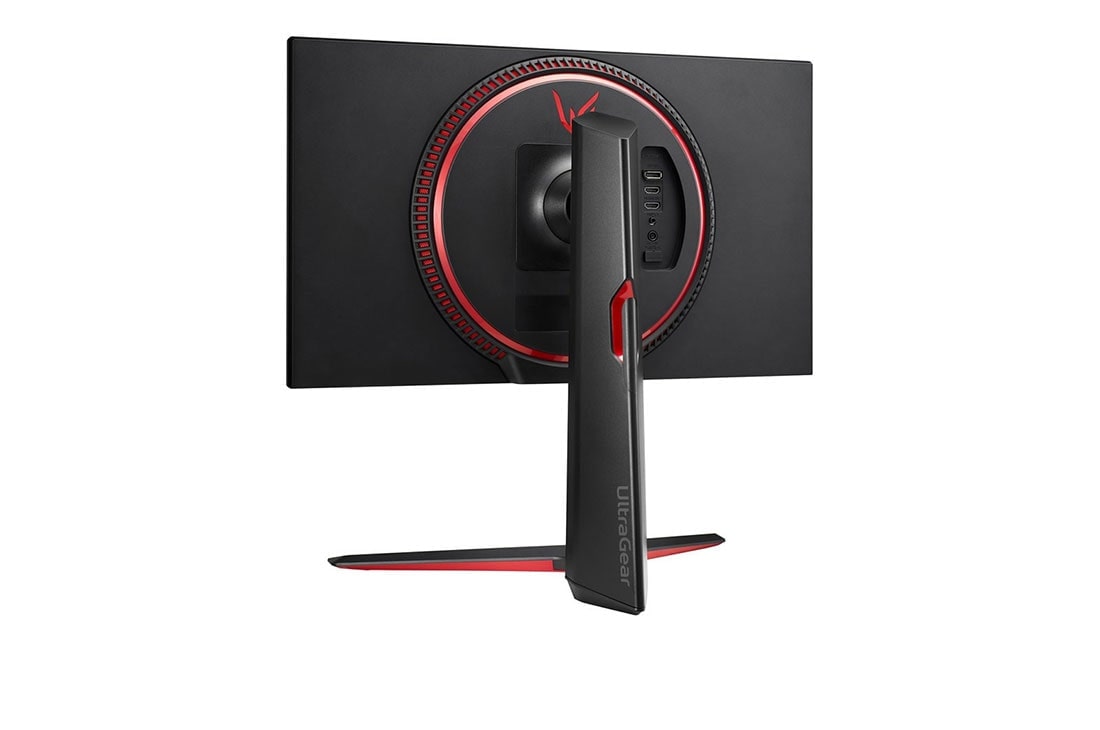 LG UltraGear™ 23.8'' FHD IPS Gaming Monitor with AMD FreeSync™ Premium, rear perspective view, 24GN650-B, thumbnail 7