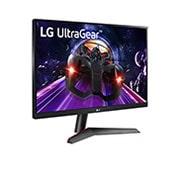 LG UltraGear™ 23.8'' FHD IPS Gaming Monitor with AMD FreeSync™ Premium, perspective view, 24GN600-B, thumbnail 4