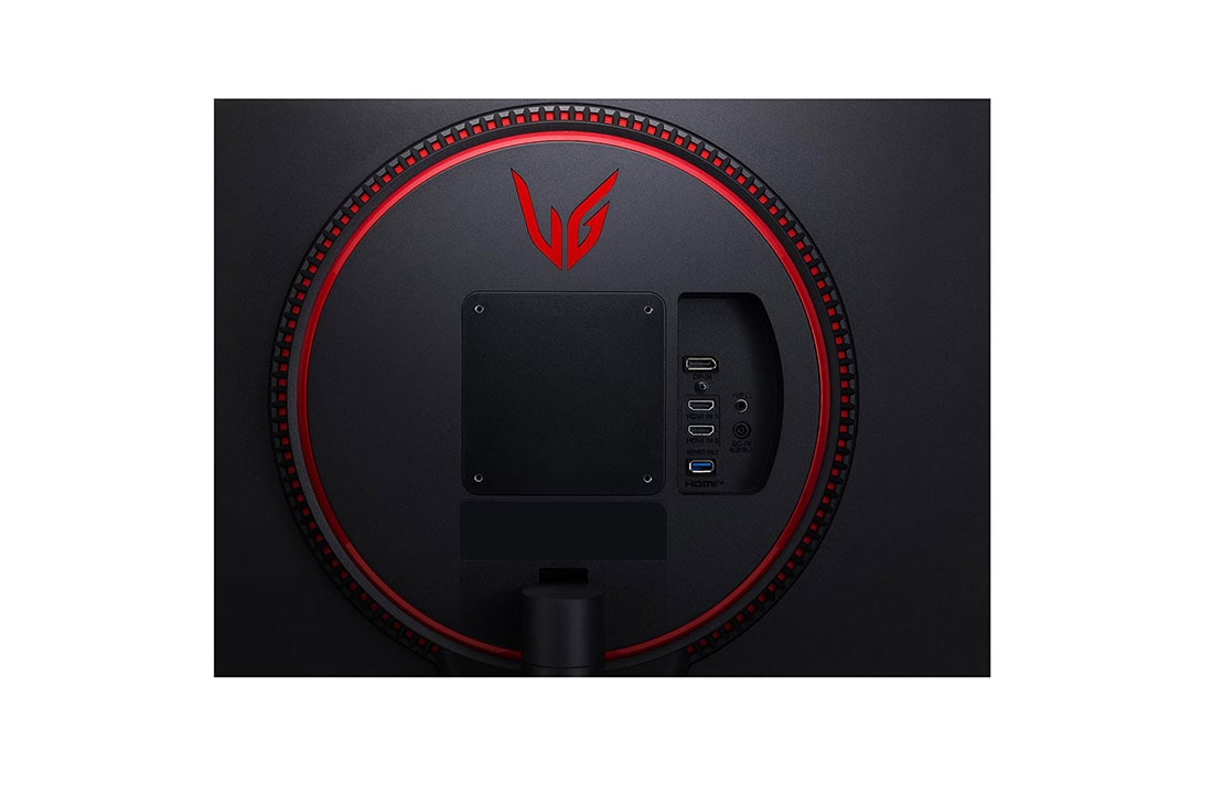 LG 27'' UltraGear QHD IPS 1ms 144Hz HDR Monitor with G-SYNC Compatibility, close-up view of ports, 27GN800-B, thumbnail 8