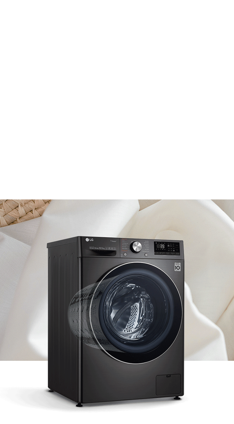 10.5KG TurboWash™ 360 Front Load Washer in Black LG BD