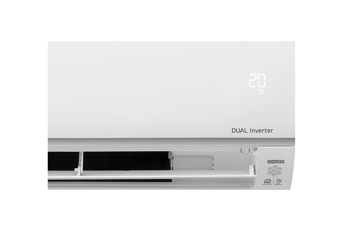 LG 1.5Ton Dual Inverter Premium Air Conditioner with Ionizer and ThinQ™ Function, left side view, S4-Q18KL2PE, thumbnail 4