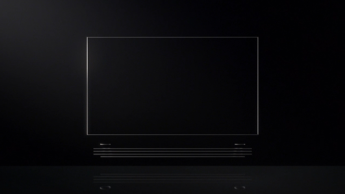 Thin silver color outline that indicates product appearance of LG SIGNATURE OLED TV W.