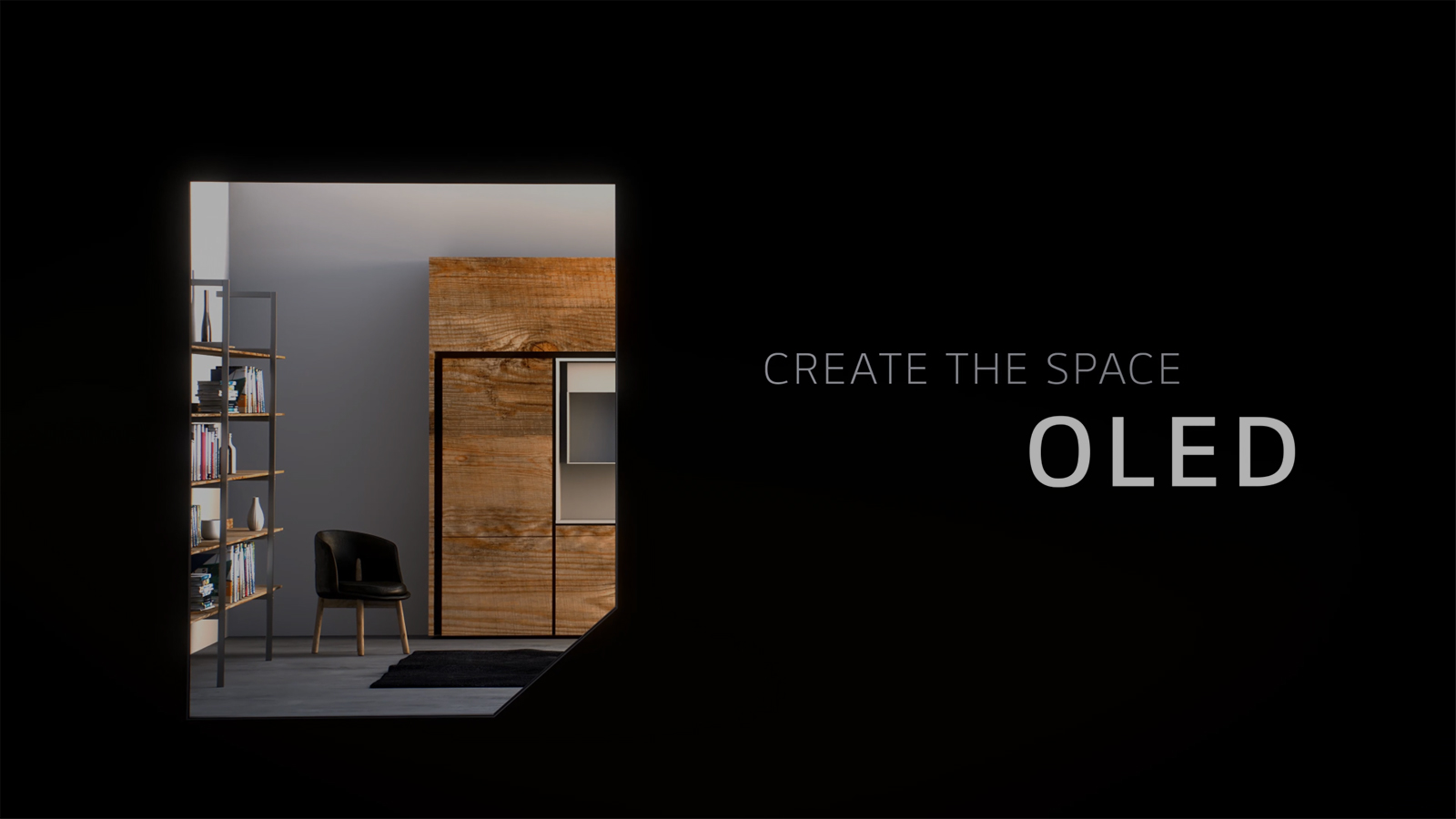 The featues of the Gallery Design TV are introduced: Gallery Design, Gallery Stand, Companion Bracket, and Cable Management. A detail view or the rear of the TV. Various TV models, Z1, G1, C1, B1, and A1, are located with various colours, Vanilla White, Moonstone Blue, and Dark Stell Silver. 