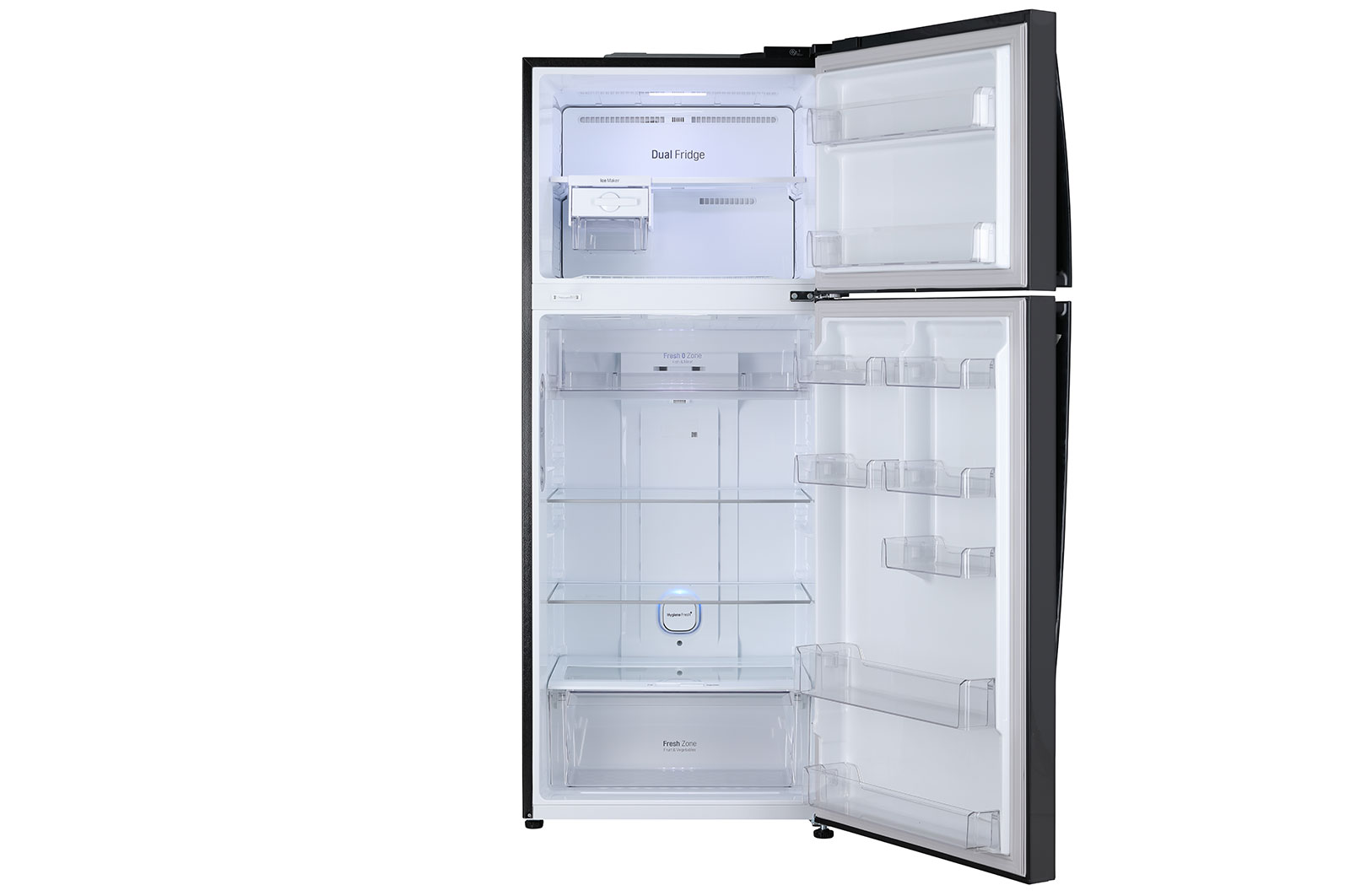 471L Top Freezer with HygieneFresh+™ in Ebony Sheen LG BD