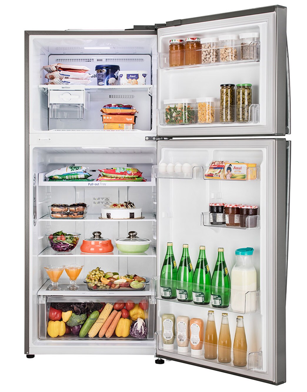 437L HygieneFRESH+™ Top Freezer in Steel LG BD