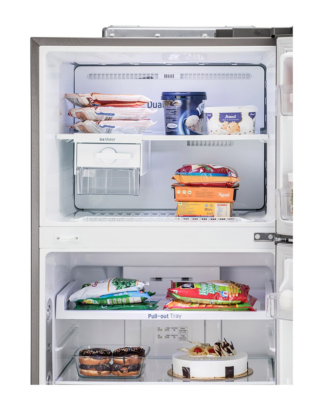 437L HygieneFRESH+™ Top Freezer in Steel LG BD