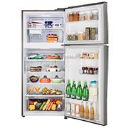 LG 437 Litres Hygeine Fresh+ Fridge with Smart Inverter Compressor, Door Cooling+™, LG 437 Litres ConvertiblePLUS Fridge with Smart Inverter Compressor, Door Cooling+™, Smart Diagnosis™, Auto Smart Connect™, LG GL-T432APZY 437 Ltr Front View with content, 2B432HLHL, thumbnail 2