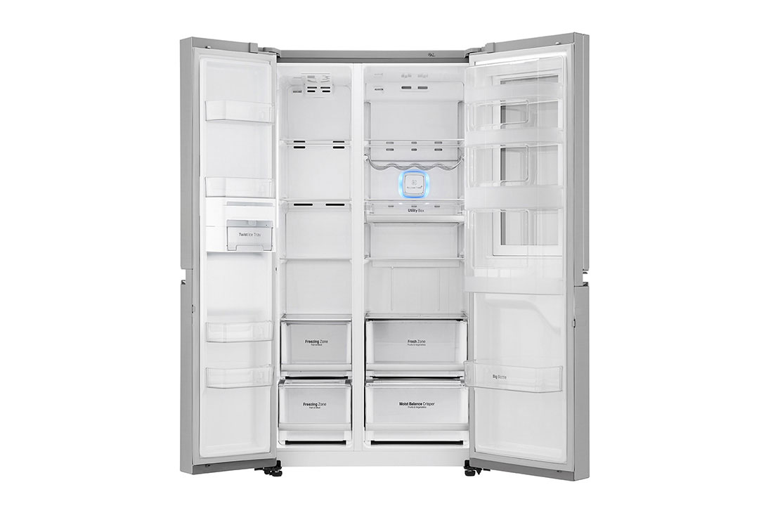 LG 626L side-by-side-fridge with InstaView Door-in-Door™ in Noble Steel, GS-Q6278NS, thumbnail 6