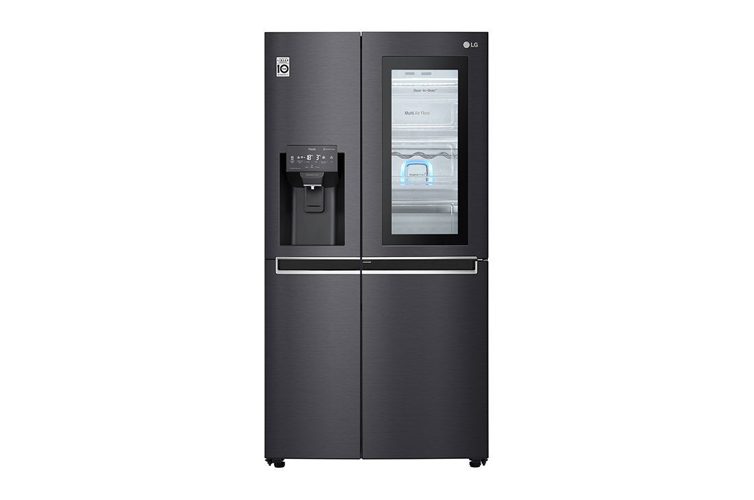 LG 601L side-by-side-fridge with InstaView Door-in-Door™ in Matt Black, GS-X6010MC Front 3, GS-X6010MC, thumbnail 10