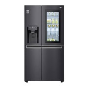 LG 601L side-by-side-fridge with InstaView Door-in-Door™ in Matt Black, GS-X6010MC Front 2, GS-X6010MC, thumbnail 1