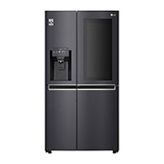 LG 601L side-by-side-fridge with InstaView Door-in-Door™ in Matt Black, GS-X6010MC Front, GS-X6010MC, thumbnail 2