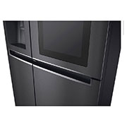 LG 601L side-by-side-fridge with InstaView Door-in-Door™ in Matt Black, GS-X6010MC Handle Detail, GS-X6010MC, thumbnail 5
