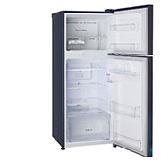 LG 260 Litres, 2 Star, Smart Inverter Compressor, Convertible, Smart Diagnosis™, Blue Charm Finish, Frost-Free Double Door Refrigerator, Left View Door Open without content, GL-G252RPBB, thumbnail 7