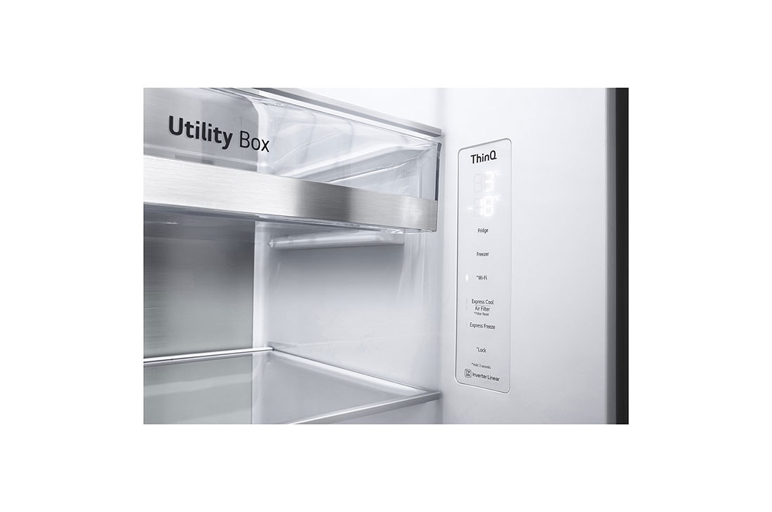 LG 647L side-by-side-fridge with InstaView Door-in-Door™ in New Noble Steel, i-micom view, GS-Q6472NS, thumbnail 8