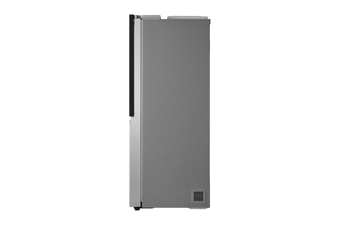 LG 647L side-by-side-fridge with InstaView Door-in-Door™ in New Noble Steel, side view, GS-Q6472NS, thumbnail 14