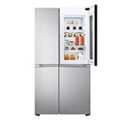 LG 647L side-by-side-fridge with InstaView Door-in-Door™ in New Noble Steel, front did open food view, GS-Q6472NS, thumbnail 10