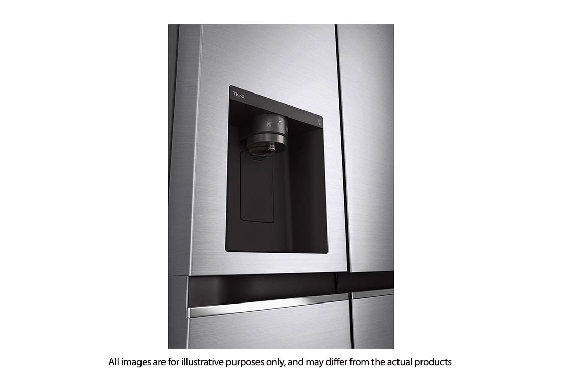 LG 617L side-by-side-fridge with Smart Inverter Compressor in Platinum Silver, GS-L6172PZ, GS-L6172PZ, thumbnail 6