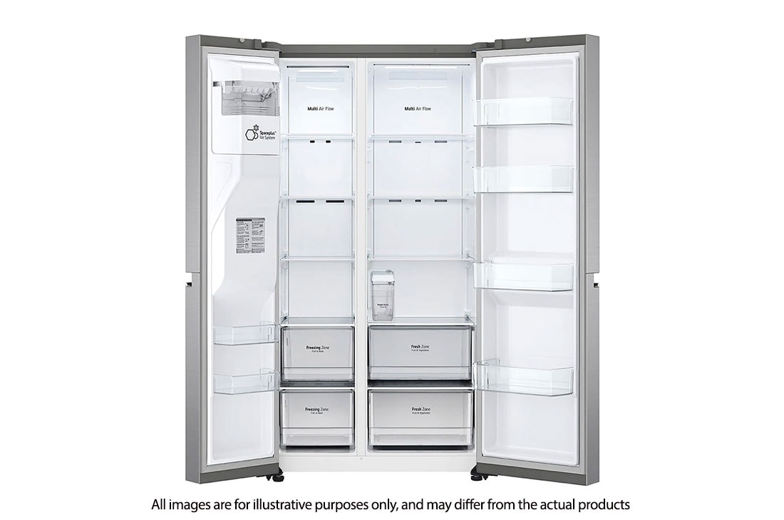 LG 617L side-by-side-fridge with Smart Inverter Compressor in Platinum Silver, GS-L6172PZ, GS-L6172PZ, thumbnail 8